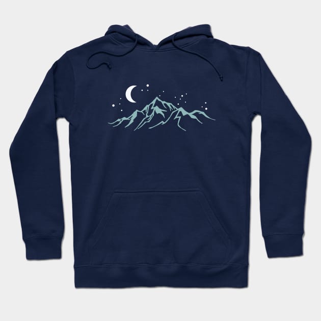 Night Sky in the Mountains Hoodie by High Altitude